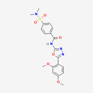 molecular formula C19H20N4O6S B2858977 N-[5-(2,4-dimethoxyphenyl)-1,3,4-oxadiazol-2-yl]-4-(dimethylsulfamoyl)benzamide CAS No. 533870-15-4
