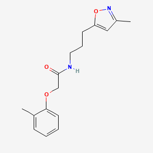 molecular formula C16H20N2O3 B2858981 N-[3-(3-methyl-1,2-oxazol-5-yl)propyl]-2-(2-methylphenoxy)acetamide CAS No. 2034244-42-1