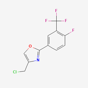4-(Chloromethyl)-2-[4-fluoro-3-(trifluoromethyl)phenyl]-1,3-oxazole