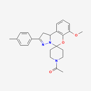 1-(7-Methoxy-2-(p-tolyl)-1,10b-dihydrospiro[benzo[e]pyrazolo[1,5-c][1,3]oxazine-5,4'-piperidin]-1'-yl)ethanone