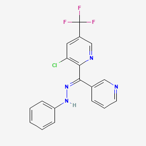 B2858986 [3-chloro-5-(trifluoromethyl)-2-pyridinyl](3-pyridinyl)methanone N-phenylhydrazone CAS No. 306977-35-5