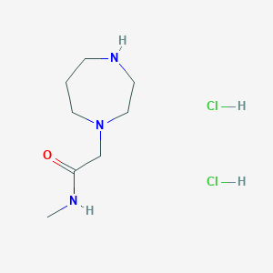 molecular formula C8H19Cl2N3O B2858991 2-(1,4-Diazepan-1-yl)-N-methylacetamide dihydrochloride CAS No. 2126177-11-3