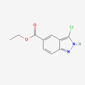 molecular formula C10H9ClN2O2 B2858992 Ethyl 3-chloro-1H-indazole-5-carboxylate CAS No. 2121562-48-7