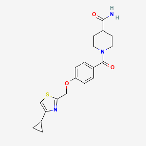 1-(4-((4-Cyclopropylthiazol-2-yl)methoxy)benzoyl)piperidine-4-carboxamide