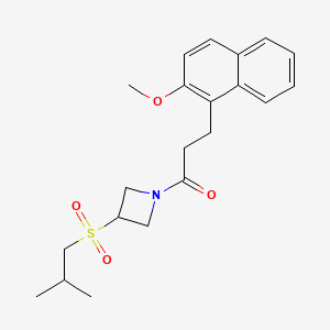 B2859029 1-(3-(Isobutylsulfonyl)azetidin-1-yl)-3-(2-methoxynaphthalen-1-yl)propan-1-one CAS No. 1797086-55-5