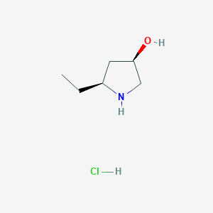 molecular formula C6H14ClNO B2859033 (3R,5S)-5-Ethylpyrrolidin-3-ol hydrochloride CAS No. 2089246-24-0