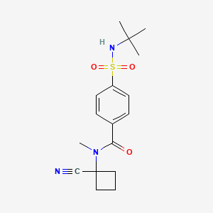 molecular formula C17H23N3O3S B2859036 4-(tert-butylsulfamoyl)-N-(1-cyanocyclobutyl)-N-methylbenzamide CAS No. 1258708-93-8