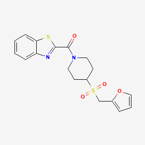 Benzo[d]thiazol-2-yl(4-((furan-2-ylmethyl)sulfonyl)piperidin-1-yl)methanone