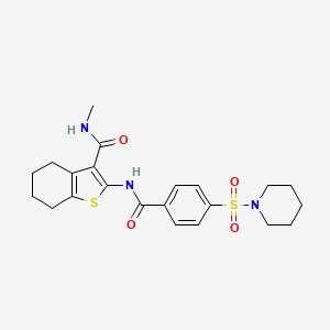 N-methyl-2-(4-(piperidin-1-ylsulfonyl)benzamido)-4,5,6,7-tetrahydrobenzo[b]thiophene-3-carboxamide