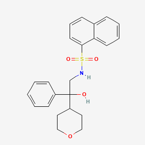 N-(2-hydroxy-2-phenyl-2-(tetrahydro-2H-pyran-4-yl)ethyl)naphthalene-1-sulfonamide