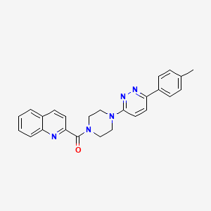molecular formula C25H23N5O B2859077 Quinolin-2-yl(4-(6-(p-tolyl)pyridazin-3-yl)piperazin-1-yl)methanone CAS No. 1021035-32-4