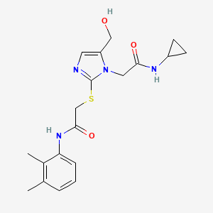 2-{[1-[2-(cyclopropylamino)-2-oxoethyl]-5-(hydroxymethyl)-1H-imidazol-2-yl]thio}-N-(2,3-dimethylphenyl)acetamide