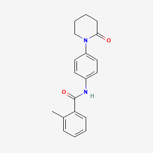 molecular formula C19H20N2O2 B2859096 2-methyl-N-[4-(2-oxopiperidin-1-yl)phenyl]benzamide CAS No. 941872-46-4