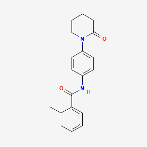 molecular formula C19H20N2O2 B2859096 2-methyl-N-(4-(2-oxopiperidin-1-yl)phenyl)benzamide CAS No. 941872-46-4