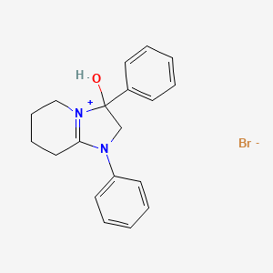 3-Hydroxy-1,3-diphenyl-2,3,5,6,7,8-hexahydroimidazo[1,2-a]pyridin-1-ium bromide