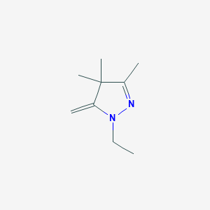 molecular formula C9H16N2 B028591 1-Ethyl-3,4,4-trimethyl-5-methylidenepyrazole CAS No. 107535-57-9
