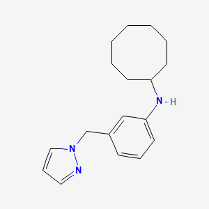 molecular formula C18H25N3 B2859112 N-[3-(1H-Pyrazol-1-ylmethyl)phenyl]cyclooctanamine CAS No. 1157287-96-1