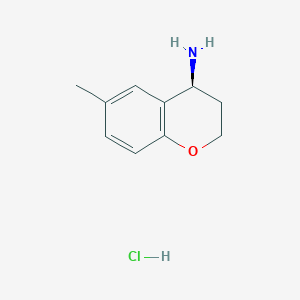 molecular formula C10H14ClNO B2859117 (S)-6-Methylchroman-4-amine hydrochloride CAS No. 1392218-82-4