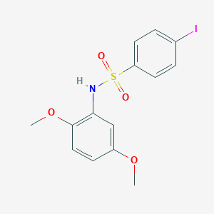 molecular formula C14H14INO4S B285912 N-(2,5-dimethoxyphenyl)-4-iodobenzenesulfonamide 