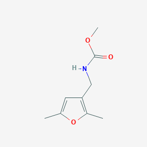 molecular formula C9H13NO3 B2859126 methyl N-[(2,5-dimethylfuran-3-yl)methyl]carbamate CAS No. 1351641-37-6