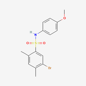 molecular formula C15H16BrNO3S B2859142 5-bromo-N-(4-methoxyphenyl)-2,4-dimethylbenzenesulfonamide CAS No. 2380068-22-2