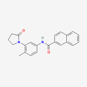 molecular formula C22H20N2O2 B2859215 N-[4-methyl-3-(2-oxopyrrolidin-1-yl)phenyl]naphthalene-2-carboxamide CAS No. 941993-71-1