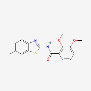 molecular formula C18H18N2O3S B2859217 N-(4,6-dimethyl-1,3-benzothiazol-2-yl)-2,3-dimethoxybenzamide CAS No. 895441-53-9