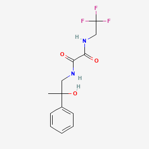 molecular formula C13H15F3N2O3 B2859219 N'-(2-hydroxy-2-phenylpropyl)-N-(2,2,2-trifluoroethyl)ethanediamide CAS No. 1351632-36-4