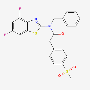 molecular formula C23H18F2N2O3S2 B2859220 N-benzyl-N-(4,6-difluoro-1,3-benzothiazol-2-yl)-2-(4-methanesulfonylphenyl)acetamide CAS No. 941971-97-7