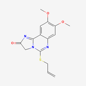 molecular formula C15H15N3O3S B2859236 5-(allylsulfanyl)-8,9-dimethoxyimidazo[1,2-c]quinazolin-2(3H)-one CAS No. 439109-48-5