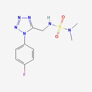 molecular formula C10H13FN6O2S B2859260 ({[1-(4-fluorophenyl)-1H-1,2,3,4-tetrazol-5-yl]methyl}sulfamoyl)dimethylamine CAS No. 921061-95-2