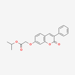 B2859266 isopropyl 2-((2-oxo-3-phenyl-2H-chromen-7-yl)oxy)acetate CAS No. 869079-80-1