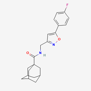 molecular formula C21H23FN2O2 B2859295 N-{[5-(4-fluorophenyl)-1,2-oxazol-3-yl]methyl}adamantane-1-carboxamide CAS No. 953251-14-4
