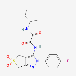 molecular formula C17H19FN4O4S B2859305 N-(butan-2-yl)-N'-[2-(4-fluorophenyl)-5,5-dioxo-2H,4H,6H-5lambda6-thieno[3,4-c]pyrazol-3-yl]ethanediamide CAS No. 899989-43-6