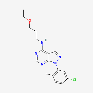 molecular formula C17H20ClN5O B2859327 1-(5-chloro-2-methylphenyl)-N-(3-ethoxypropyl)-1H-pyrazolo[3,4-d]pyrimidin-4-amine CAS No. 890938-78-0