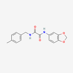 molecular formula C17H16N2O4 B2859328 N-(2H-1,3-BENZODIOXOL-5-YL)-N'-[(4-METHYLPHENYL)METHYL]ETHANEDIAMIDE CAS No. 433243-17-5