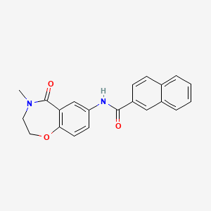 molecular formula C21H18N2O3 B2859366 N-(4-methyl-5-oxo-2,3,4,5-tetrahydro-1,4-benzoxazepin-7-yl)naphthalene-2-carboxamide CAS No. 922128-02-7
