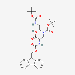 molecular formula C30H39N3O8 B2859405 Fmoc-L-Dap(Boc,2-Boc-aminoethyl)-OH CAS No. 439864-51-4