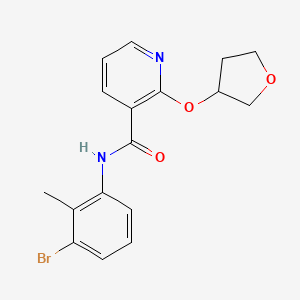 molecular formula C17H17BrN2O3 B2859445 N-(3-bromo-2-methylphenyl)-2-(oxolan-3-yloxy)pyridine-3-carboxamide CAS No. 2034387-81-8
