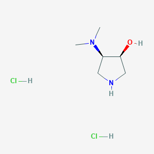 molecular formula C6H16Cl2N2O B2859459 rac-(3R,4S)-4-(Dimethylamino)-3-pyrrolidinol dihydrochloride CAS No. 1993217-93-8