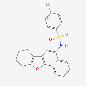molecular formula C22H18BrNO3S B2859463 4-bromo-N-(7,8,9,10-tetrahydronaphtho[1,2-b]benzofuran-5-yl)benzenesulfonamide CAS No. 406474-81-5