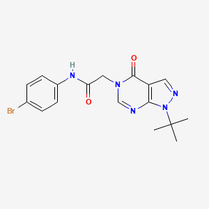 molecular formula C17H18BrN5O2 B2859489 N-(4-bromophenyl)-2-{1-tert-butyl-4-oxo-1H,4H,5H-pyrazolo[3,4-d]pyrimidin-5-yl}acetamide CAS No. 863447-78-3