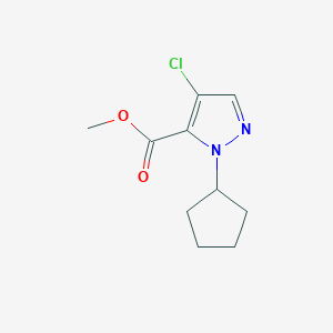 molecular formula C10H13ClN2O2 B2859505 methyl 4-chloro-1-cyclopentyl-1H-pyrazole-5-carboxylate CAS No. 1856080-73-3
