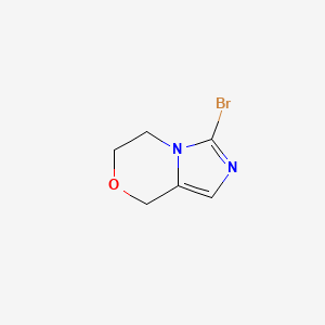 molecular formula C6H7BrN2O B2859525 3-bromo-5H,6H,8H-imidazo[4,3-c][1,4]oxazine CAS No. 1779970-02-3