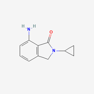 molecular formula C11H12N2O B2859527 7-Amino-2-cyclopropylisoindolin-1-one CAS No. 1713163-58-6