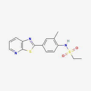 molecular formula C15H15N3O2S2 B2859529 N-(2-methyl-4-{[1,3]thiazolo[5,4-b]pyridin-2-yl}phenyl)ethane-1-sulfonamide CAS No. 912624-31-8