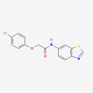 molecular formula C15H11ClN2O2S B2859548 N-(1,3-benzothiazol-6-yl)-2-(4-chlorophenoxy)acetamide CAS No. 899988-60-4