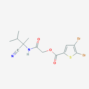 [2-[(2-Cyano-3-methylbutan-2-yl)amino]-2-oxoethyl] 4,5-dibromothiophene-2-carboxylate