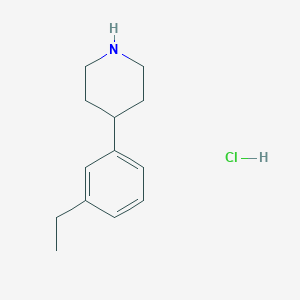 molecular formula C13H20ClN B2859571 4-(3-Ethylphenyl)piperidine hydrochloride CAS No. 2256060-53-2
