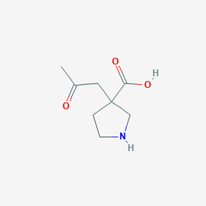 3-(2-Oxopropyl)pyrrolidine-3-carboxylic acid